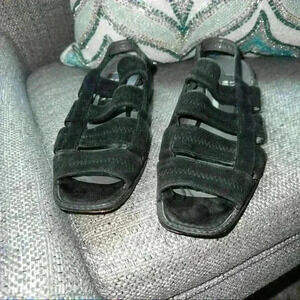 Stuart Weitzman Suede Strappy Sandals with heel size 8